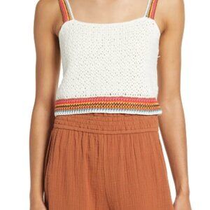 Marine Layer Caro Crochet Crop Tank